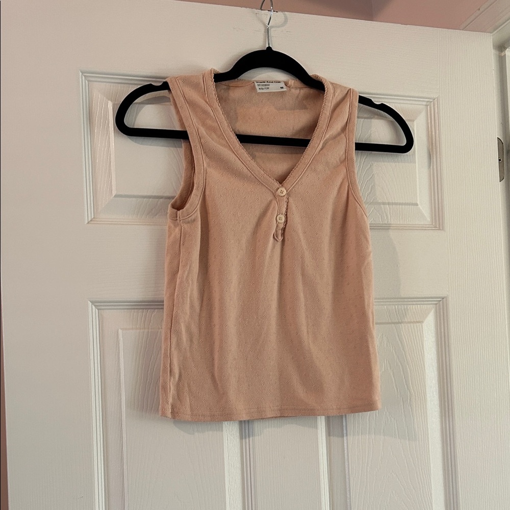 Frank & Oak Light Pink Sleeveless Tank Top